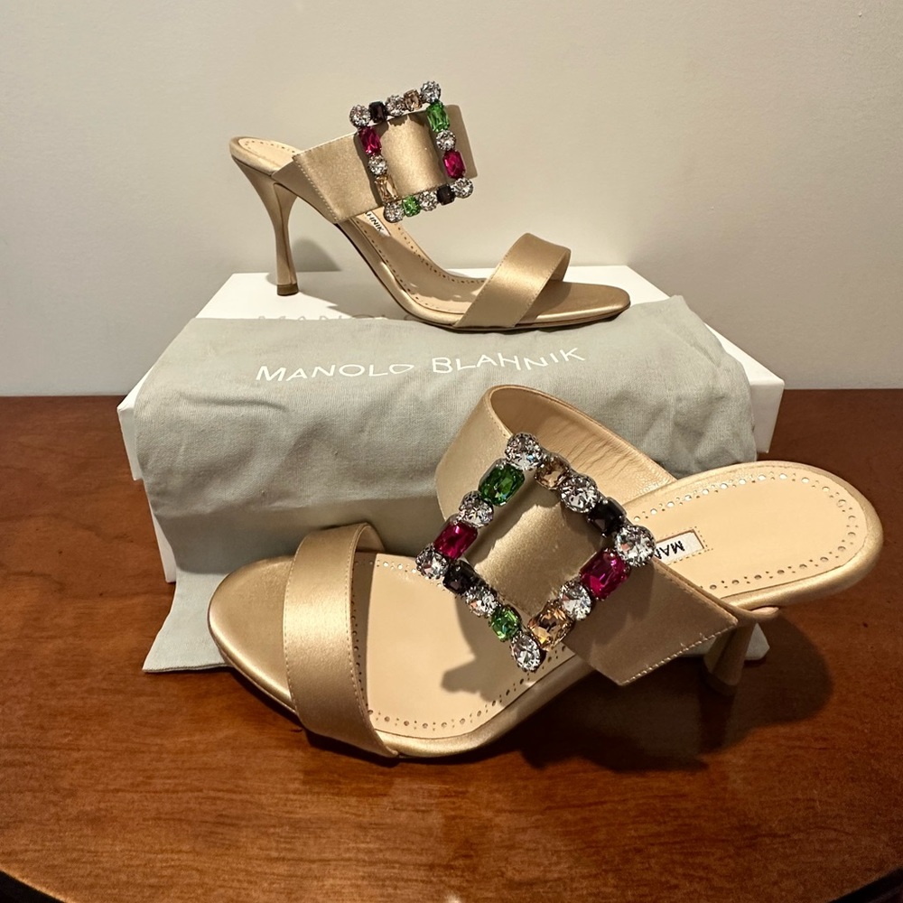 Manolo Blahnik Verda Jewel Sandals